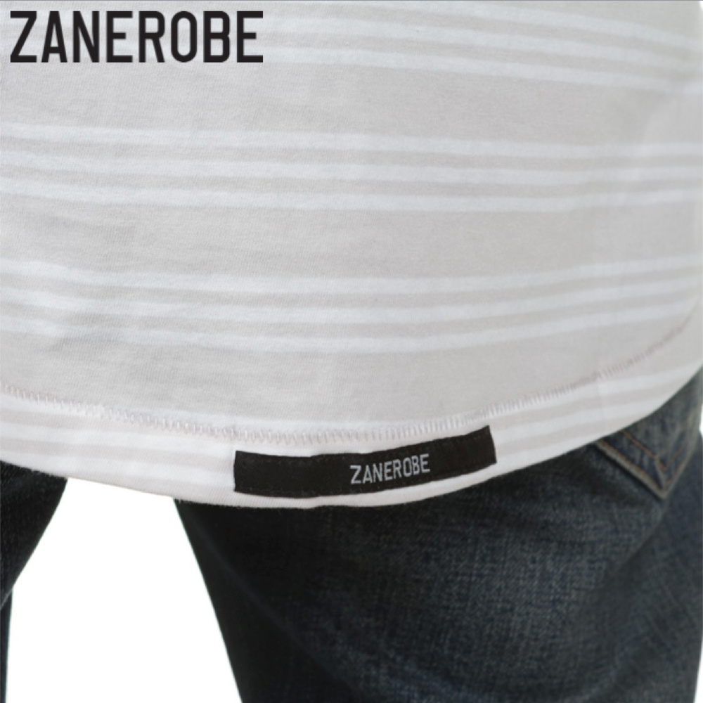 ZANEROBE - Rugger Long Sleeve Tee (STONE/WHITE) - Picture 5 of 8